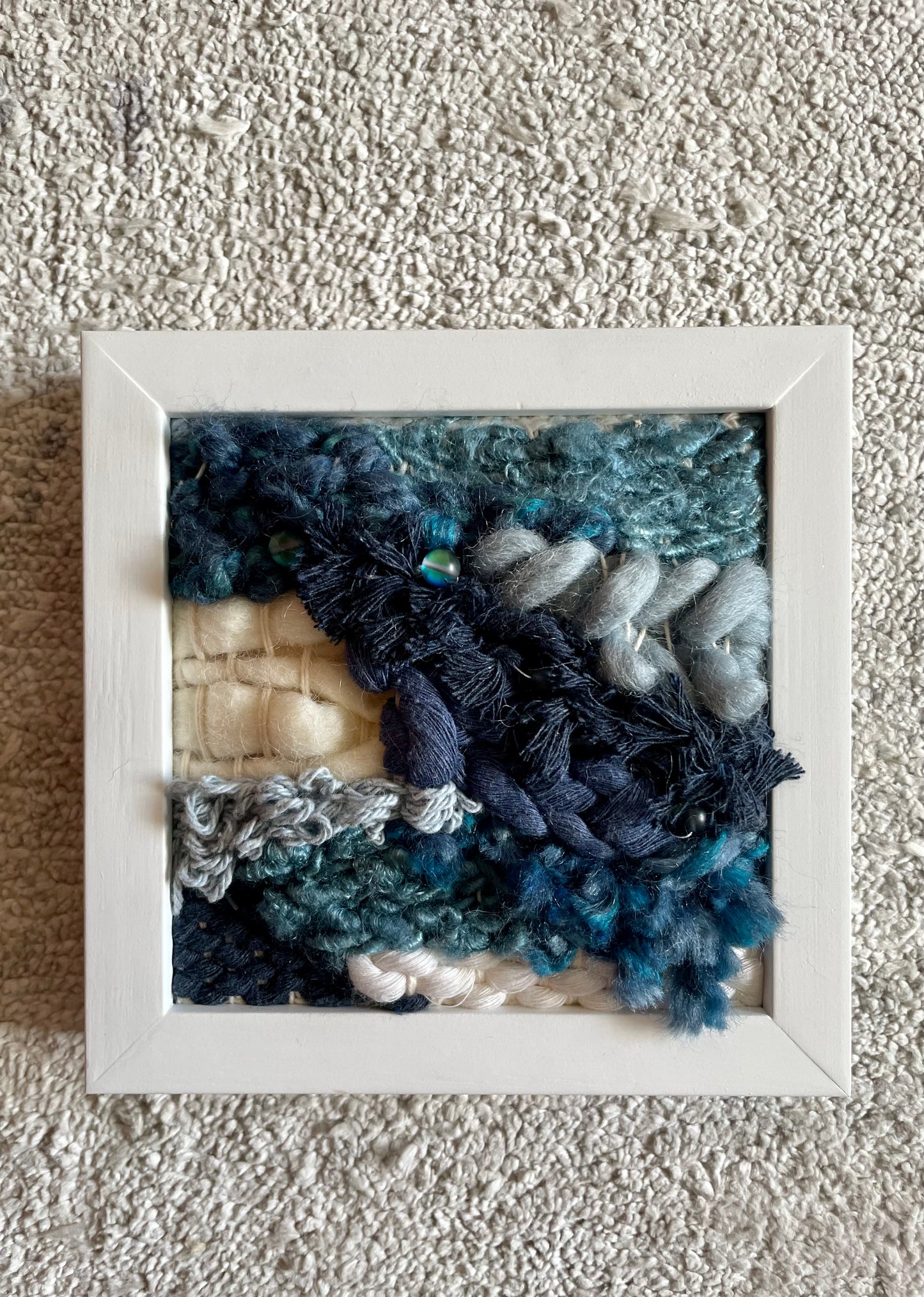 Framed small weaving - Sapphire